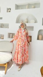 Miya Elbise - Turuncu - Görsel 5