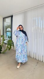 Miya Elbise - Mavi - Görsel 5