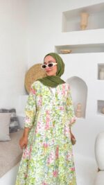 Miya Elbise - Yeşil - Görsel 6