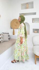 Miya Elbise - Yeşil - Görsel 8