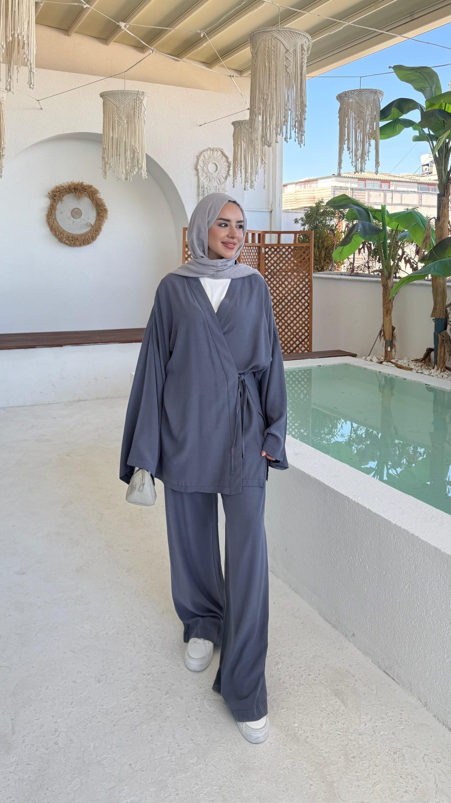 image_1950-1091.jpg Pure Kimono Takım - Antrasit - Görsel 1