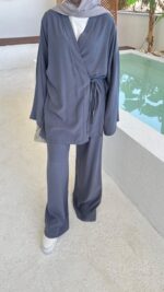 Pure Kimono Takım - Antrasit - Görsel 3