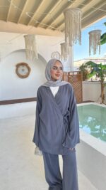 Pure Kimono Takım - Antrasit - Görsel 4