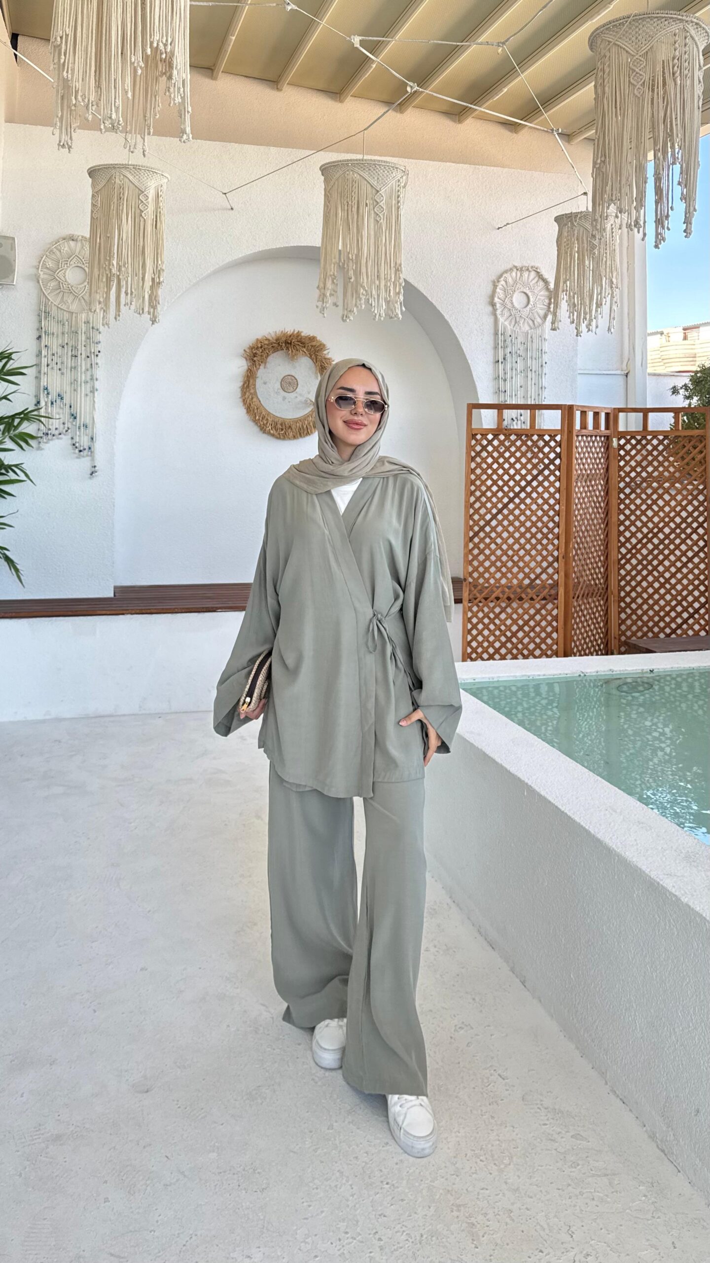 image_1950-1097.jpg Pure Kimono Takım - Soft Yeşil - Görsel 1