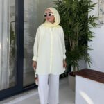 Firuz Çizgi Gömlek - Sarı