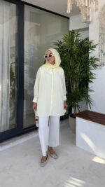 Firuz Çizgi Gömlek - Sarı