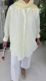 Firuz Çizgi Gömlek - Sarı - Görsel 6