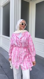 Blurr Gömlek - Pembe - Görsel 5