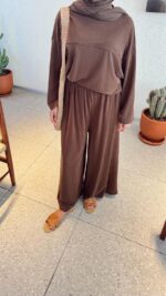 Lalin Oyşo Takım - Kahverengi - Görsel 4