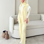 Tuşe Yelek Takım - Sarı