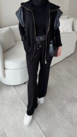 Tuşe Yelek Takım - Siyah - Görsel 7