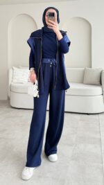 Tuşe Yelek Takım - Lacivert - Görsel 5