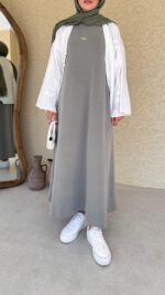 Hona Oyşo Elbise - Adaçayı - Görsel 3