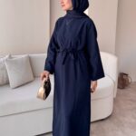 Esil Tensel Elbise - Lacivert