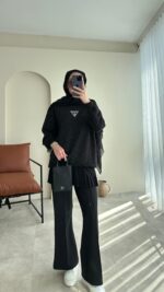 Muadil Sweat - Siyah - Görsel 5