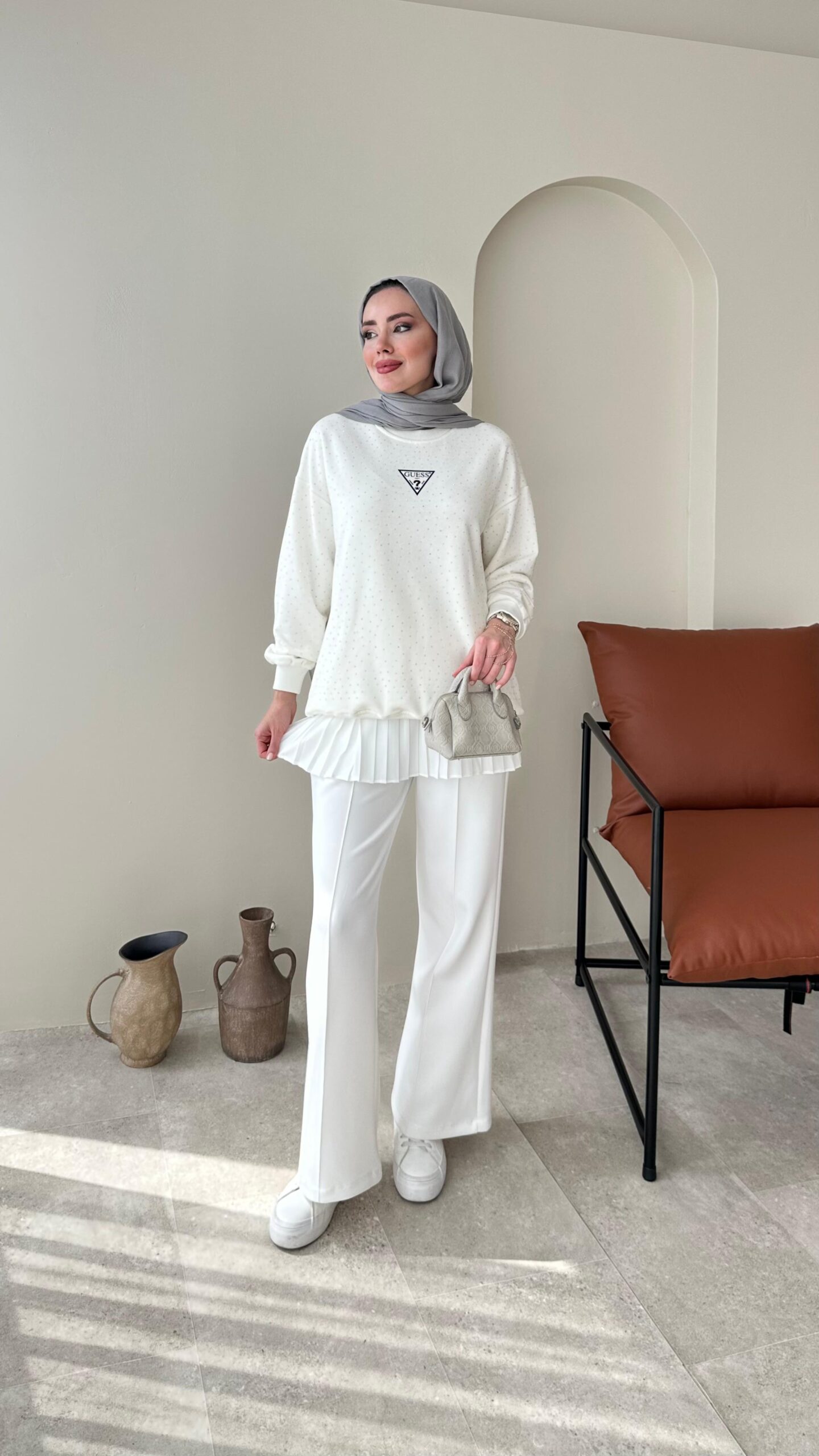 image_1950-1502.jpg Muadil Sweat - Beyaz - Görsel 1