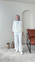 Muadil Sweat - Beyaz - Görsel 2