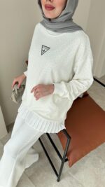 Muadil Sweat - Beyaz - Görsel 5