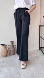 Uzun Scuba Çimalı Pantalon - Siyah