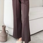 Uzun Scuba Çimalı Pantalon - Kahverengi