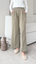 Uzun Scuba Çimalı Pantalon - Yeşil