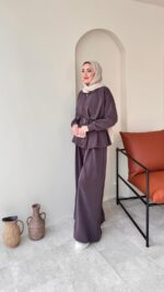 Zerda Kemerli Premium Oyşo Takım - Kahverengi - Görsel 6