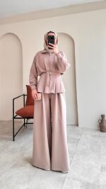 Zerda Kemerli Premium Oyşo Takım - Bej - Görsel 4