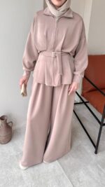 Zerda Kemerli Premium Oyşo Takım - Bej - Görsel 6