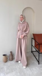 Zerda Kemerli Premium Oyşo Takım - Bej - Görsel 7