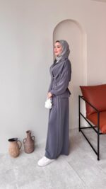 Zerda Kemerli Premium Oyşo Takım - Antrasit - Görsel 6