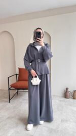 Zerda Kemerli Premium Oyşo Takım - Antrasit - Görsel 7