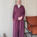 Zerda Kemerli Premium Oyşo Takım - Mürdüm