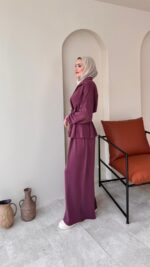 Zerda Kemerli Premium Oyşo Takım - Mürdüm - Görsel 3