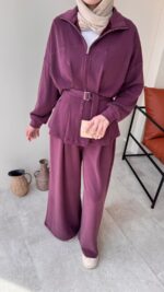 Zerda Kemerli Premium Oyşo Takım - Mürdüm - Görsel 4