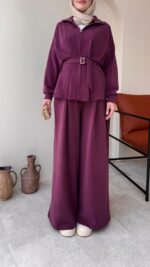 Zerda Kemerli Premium Oyşo Takım - Mürdüm - Görsel 8