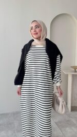 Misra Basic Elbise - Siyah - Görsel 4