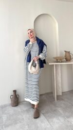 Misra Basic Elbise - Mavi