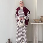 Misra Basic Elbise - Bordo