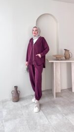 Herme Salaş Oyşo Takım - Mürdüm - Görsel 9