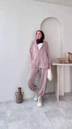 Herme Salaş Oyşo Takım - Bej