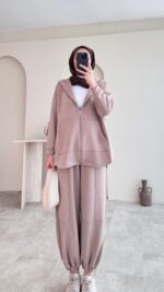 Herme Salaş Oyşo Takım - Bej - Görsel 4