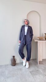 Herme Salaş Oyşo Takım - Antrasit - Görsel 2