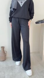 Lunar Taşlı Pantalon - Siyah - Görsel 5