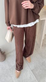 Lunar Taşlı Pantalon - Kahverengi - Görsel 5