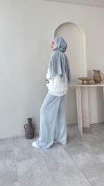 Lunar Taşlı Pantalon - Gri - Görsel 3