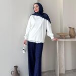 Lunar Taşlı Pantalon - Lacivert