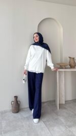 Lunar Taşlı Pantalon - Lacivert