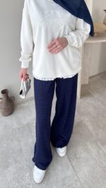 Lunar Taşlı Pantalon - Lacivert - Görsel 5