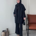 Dinar Tasarım Trenç - Siyah