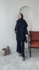 Dinar Tasarım Trenç - Siyah